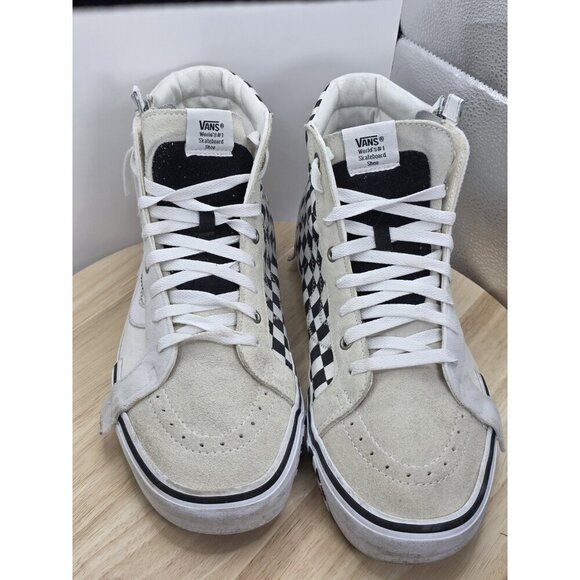 Size 13 - VANS Sk8-Hi CAP LX Reissue White Checkerboard 2018 Mens Sneakers - Picture 4 of 9